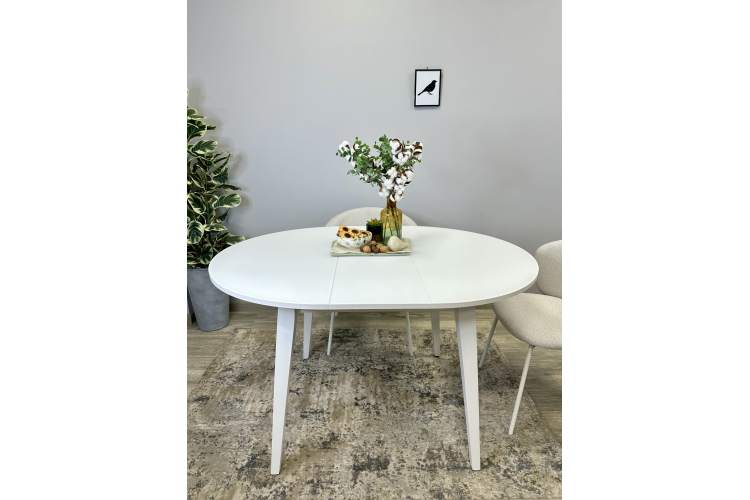 Стол KENNER 1000 М белый/стекло белое сатин-6