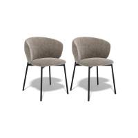 Комплект стульев 2шт KENNER 306SD черный/капучино