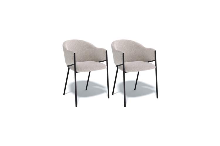 Комплект стульев 2шт KENNER 308SD черный/бежевый