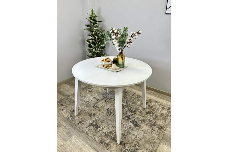 Стол KENNER 1000 М белый/стекло белое сатин-3