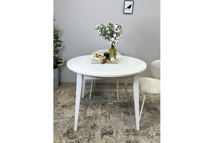 Стол KENNER 1000 М белый/стекло белое сатин-17