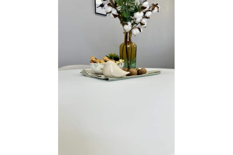 Стол KENNER 1000 М белый/стекло белое сатин-9