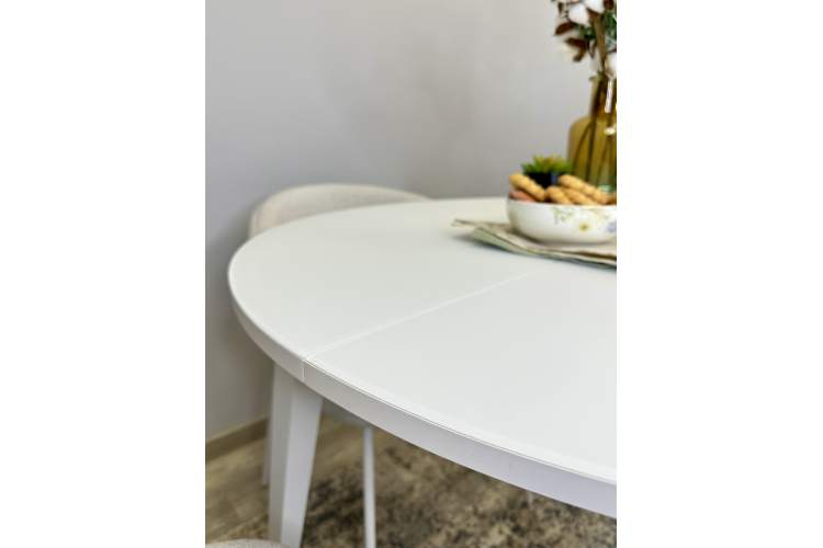 Стол KENNER 1000 М белый/стекло белое сатин-10