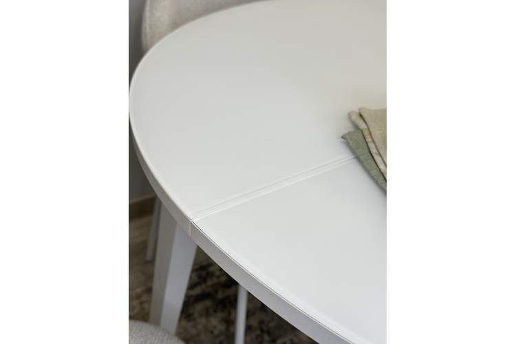 Стол KENNER 1000 М белый/стекло белое сатин-13