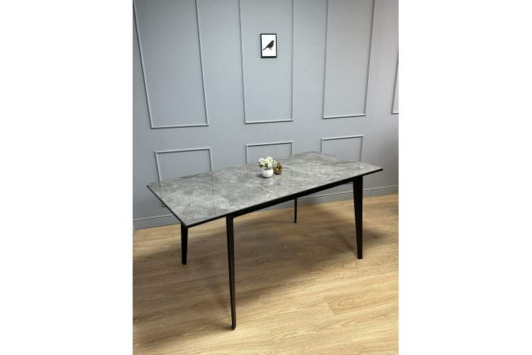 Стол KENNER KR1200 черный/керамика мрамор серый глянец-11