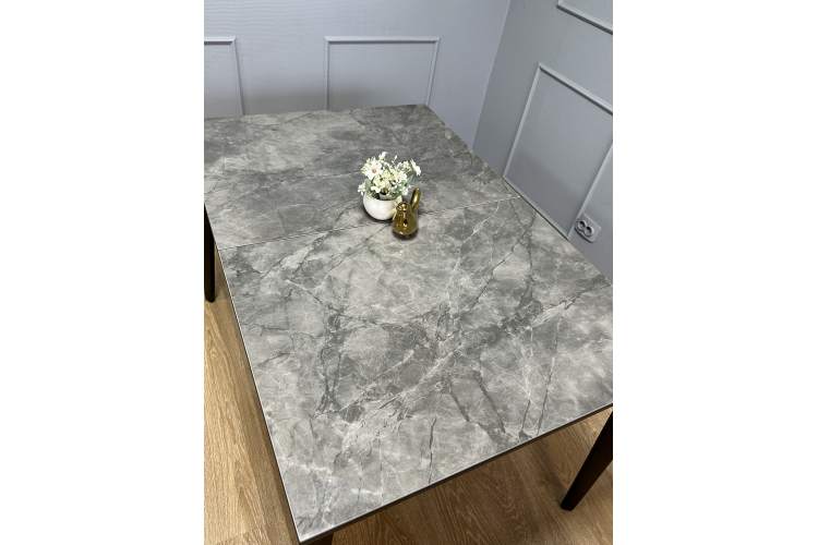 Стол KENNER KR1200 черный/керамика мрамор серый глянец-13