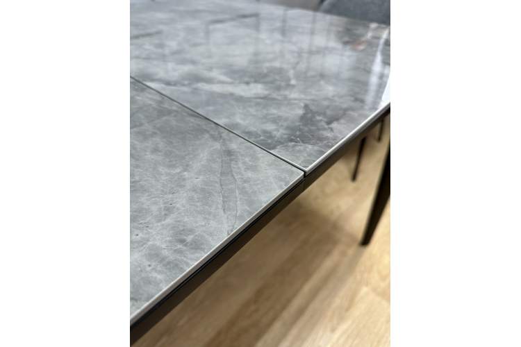 Стол KENNER KR1200 черный/керамика мрамор серый глянец-14