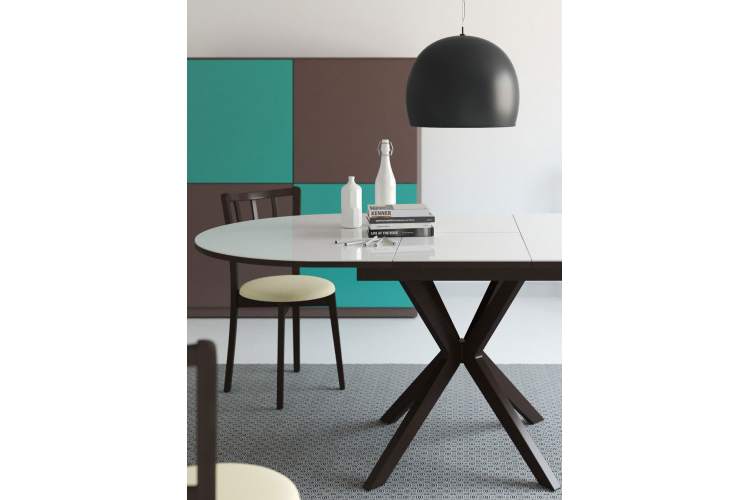 Стол KENNER B1300 венге/стекло белое сатин-1