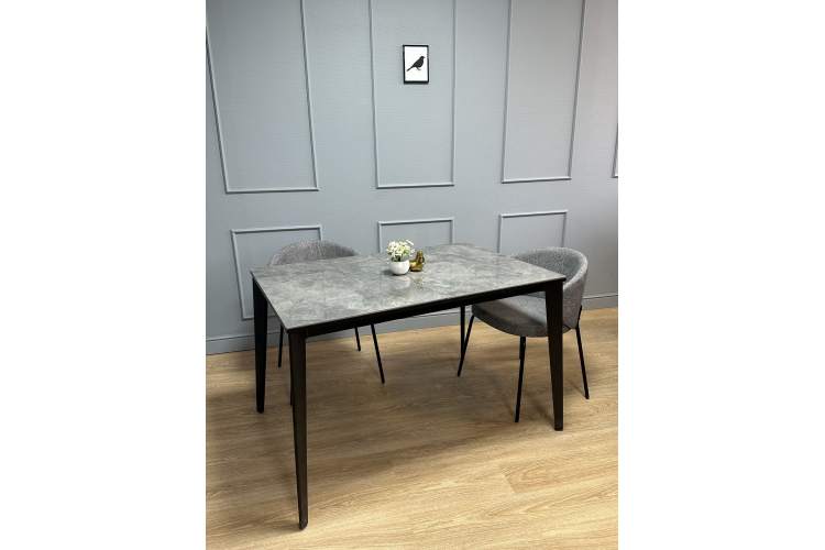 Стол KENNER KR1200 черный/керамика мрамор серый глянец-16