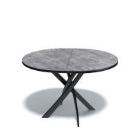 Стол Kenner R1100s, черный/керамика мрамор серый глянец