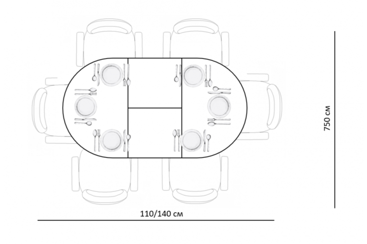 Стол KENNER R1100 черный/камень черный глянец-3