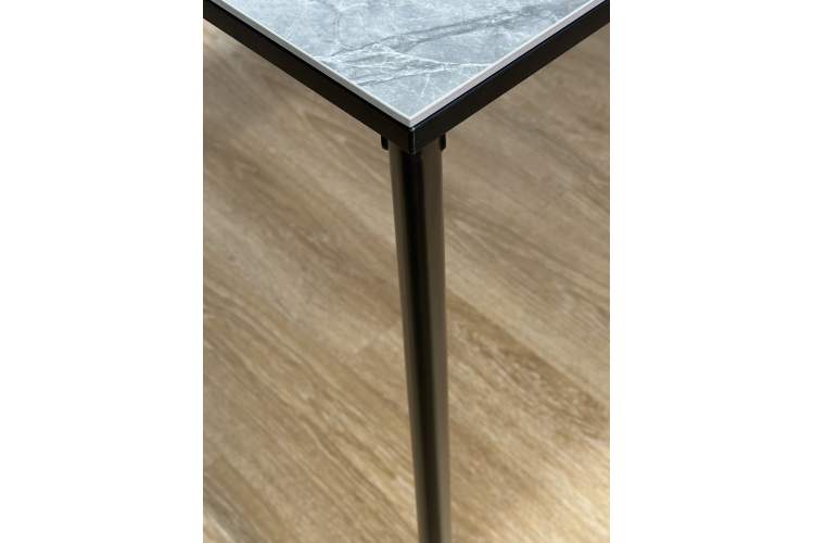 Стол KENNER KR1200 черный/керамика мрамор серый глянец-7