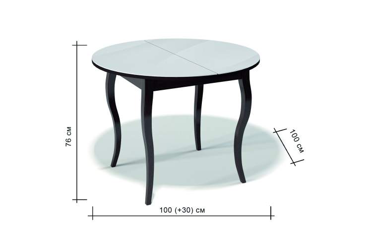 Стол KENNER 1000 С венге/стекло белое сатин-6