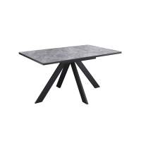 Стол DL1300 черный/керамика серая глянец