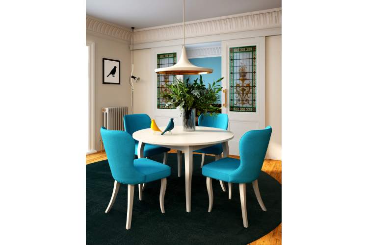 Стол KENNER 1000 С венге/стекло белое сатин-1