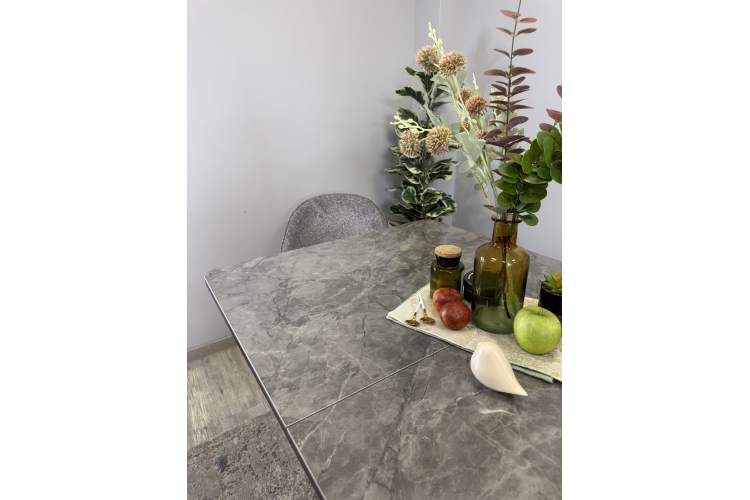 Стол DL1300 черный/керамика серая глянец-5