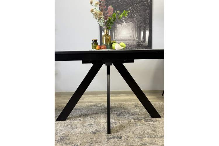 Стол DL1300 черный/керамика серая глянец-6