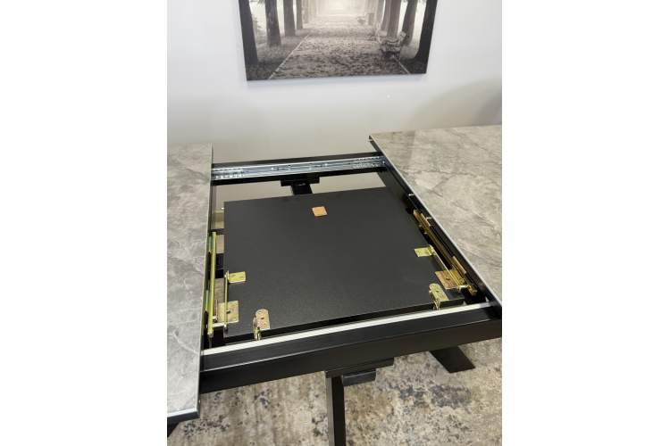 Стол DL1300 черный/керамика серая глянец-11