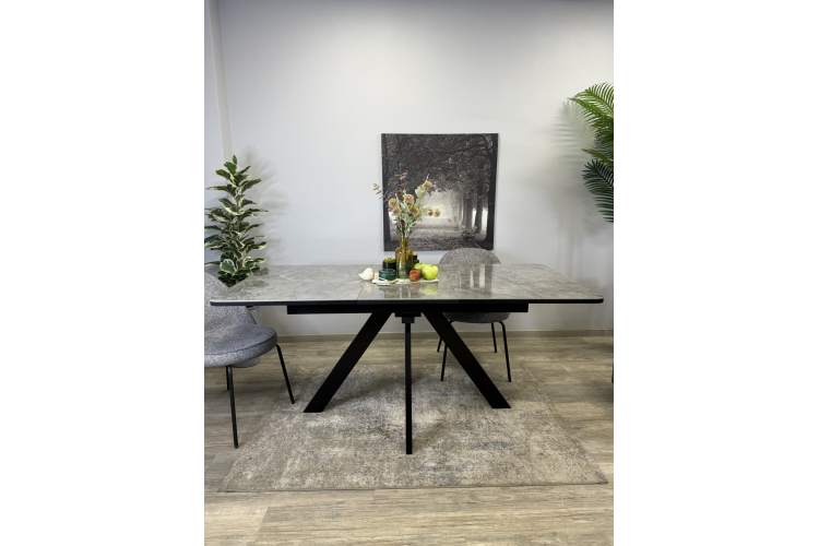 Стол DL1300 черный/керамика серая глянец-12