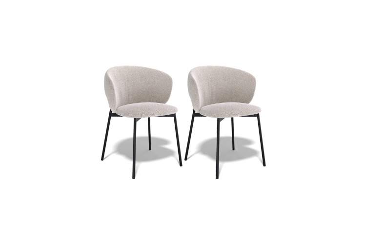 Комплект стульев 2шт KENNER 306SD черный/бежевый