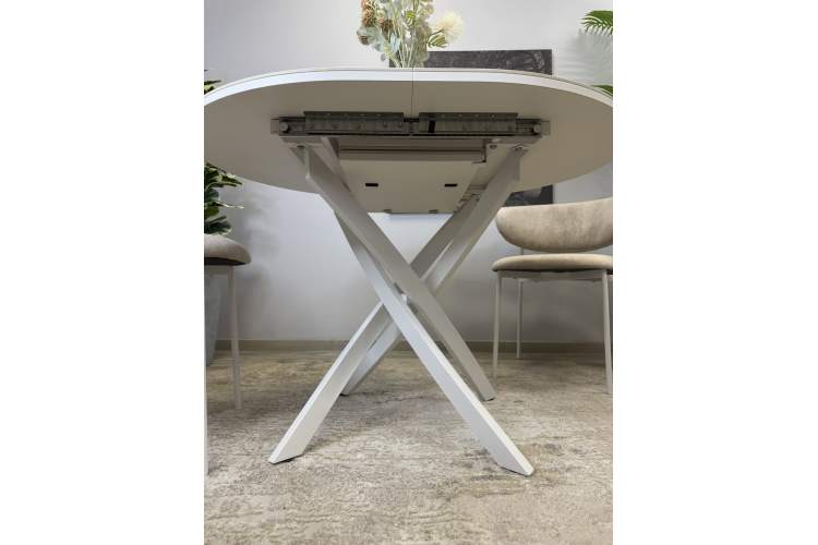 Стол Kenner R1100s, белый/керамика мрамор белый глянец-7