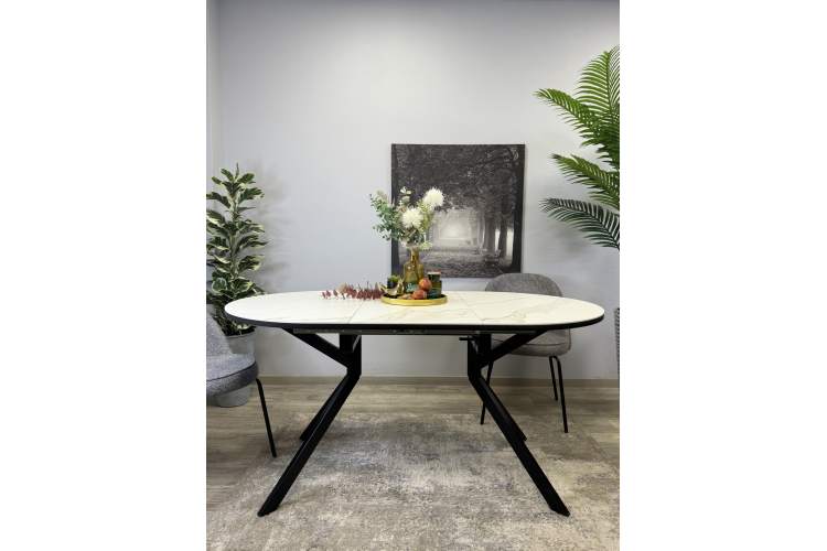 Стол KENNER DO1100 черный/керамика мрамор белый-11