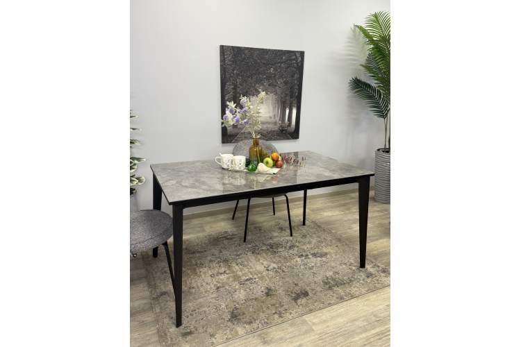 Стол KENNER KR1400 черный/керамика мрамор серый глянец-21