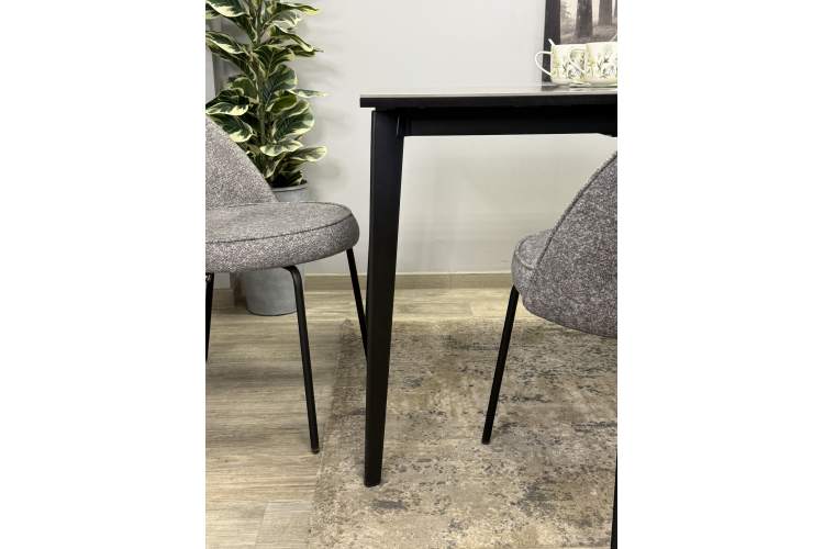 Стол KENNER KR1400 черный/керамика мрамор серый глянец-23