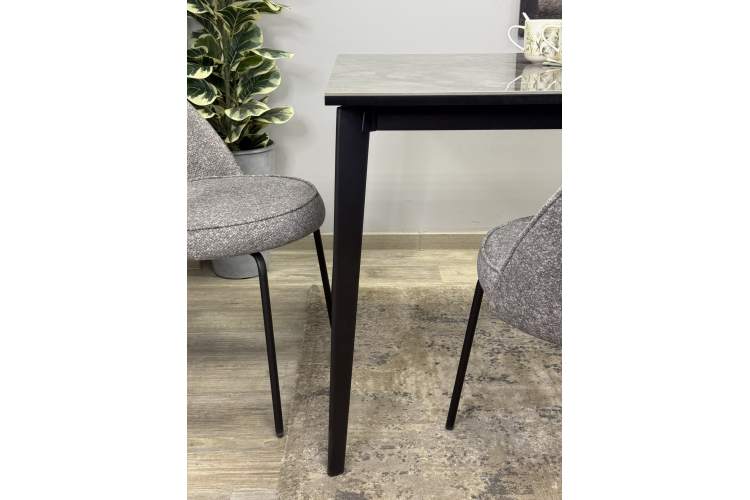 Стол KENNER KR1400 черный/керамика мрамор серый глянец-25