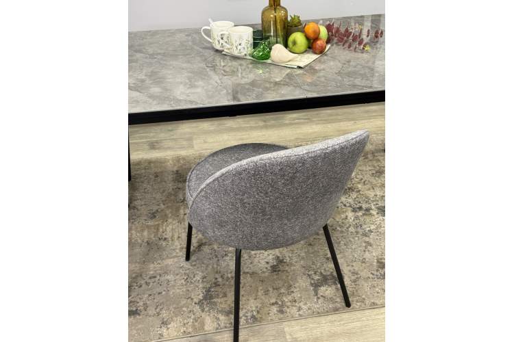 Стол KENNER KR1400 черный/керамика мрамор серый глянец-26