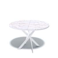 Стол Kenner R1100s, белый/керамика мрамор белый глянец