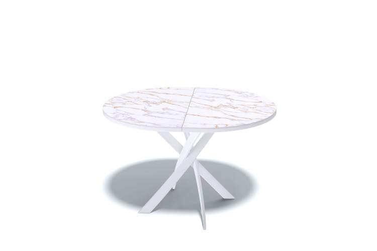 Стол Kenner R1100s, белый/керамика мрамор белый глянец