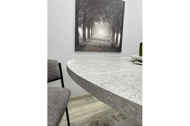 Стол KENNER AR1000 белый/мрамор светло-серый-2