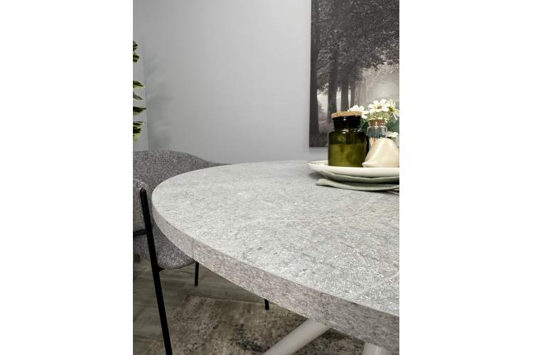 Стол KENNER AR1000 белый/мрамор светло-серый-7