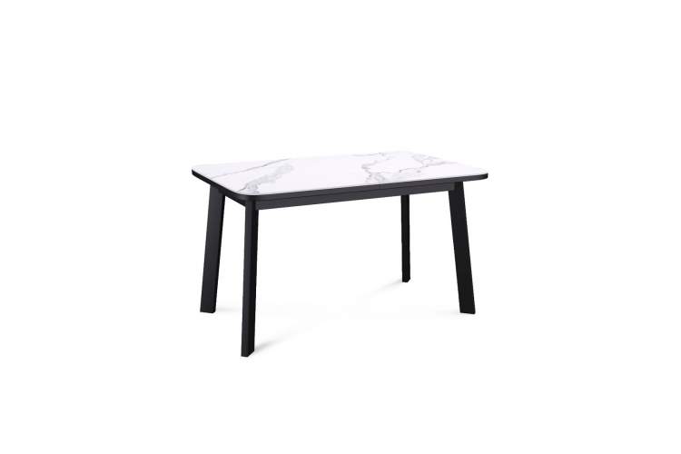 Стол KENNER AA1200 черный/керамика мрамор белый
