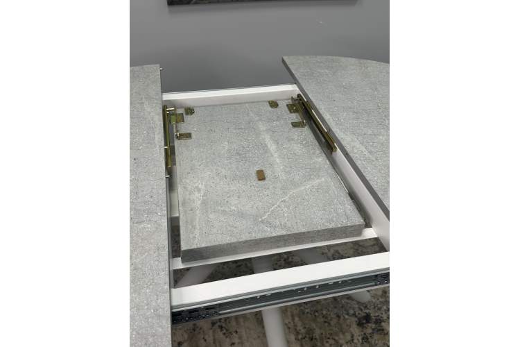 Стол KENNER AR1000 белый/мрамор светло-серый-3