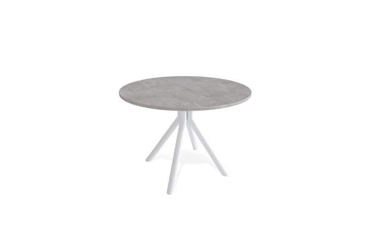 Стол KENNER AR1000 белый/мрамор светло-серый