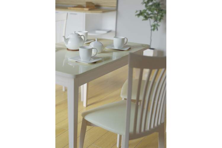 Стол KENNER 1100 М белый/стекло белое глянец-2