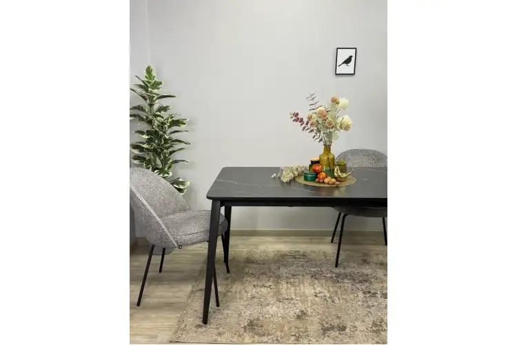 Стол KENNER KS1400 черный/керамика мрамор черный-2