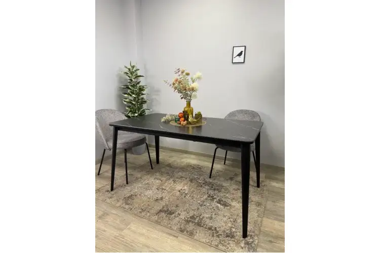 Стол KENNER KS1400 черный/керамика мрамор черный-3