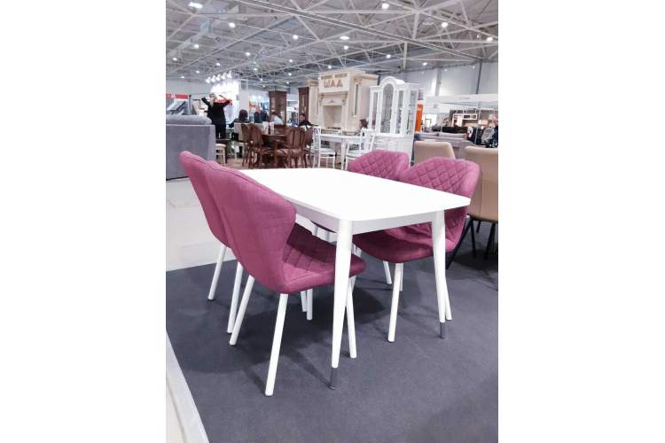 Стол KENNER K1250 белый/стекло белое сатин-7