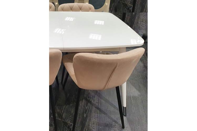 Стол KENNER K1250 белый/стекло белое глянец-2