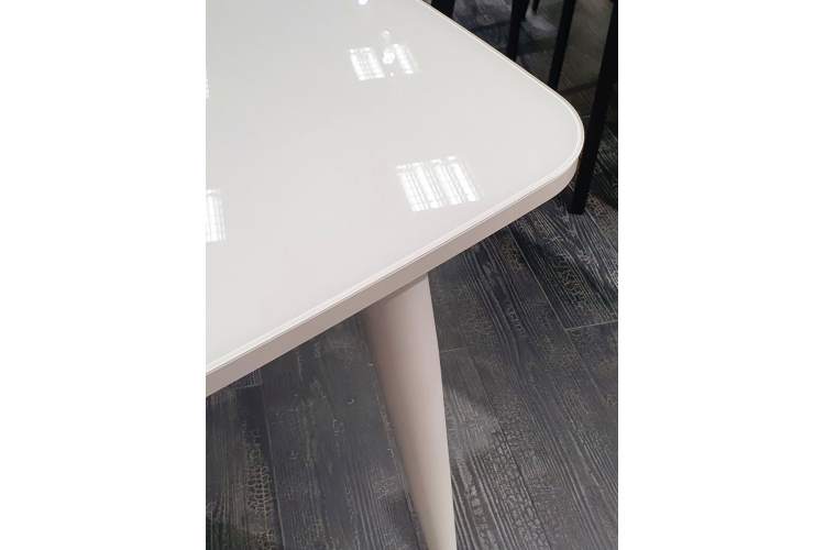 Стол KENNER K1250 белый/стекло белое глянец-3