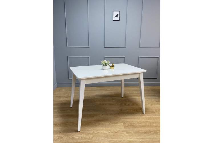 Стол KENNER 1100 М белый/стекло белое глянец-3