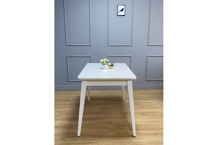 Стол KENNER 1100 М белый/стекло белое глянец-5