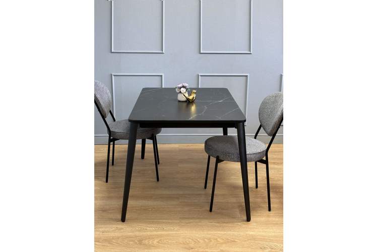 Стол KENNER KS1200 черный/керамика мрамор черный-2