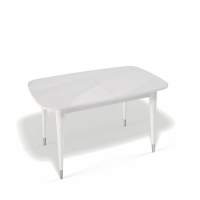 Стол KENNER K1250 белый/стекло белое сатин