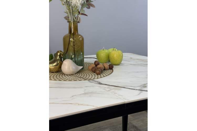 Стол KENNER KS1200 черный/керамика мрамор золотой-2