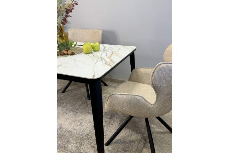 Стол KENNER KS1200 черный/керамика мрамор золотой-5