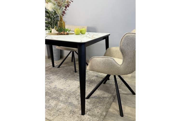 Стол KENNER KS1200 черный/керамика мрамор золотой-6